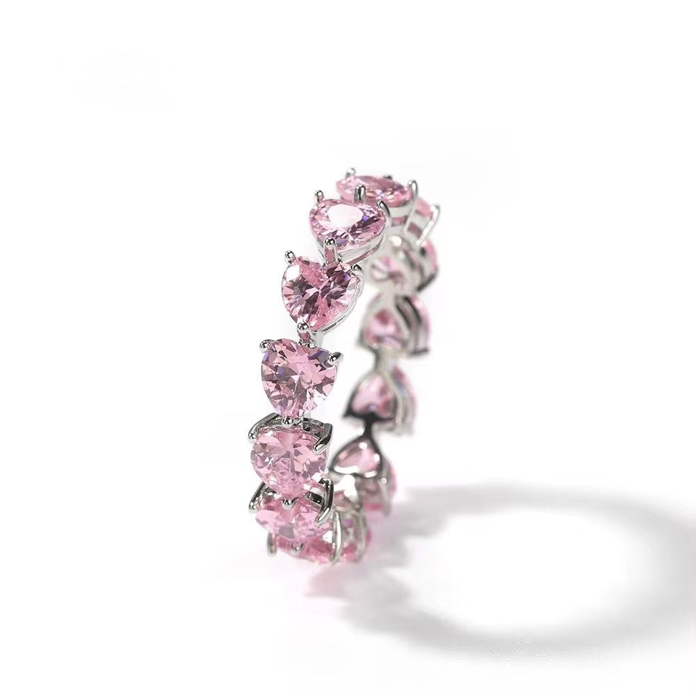 Pink heart ring
