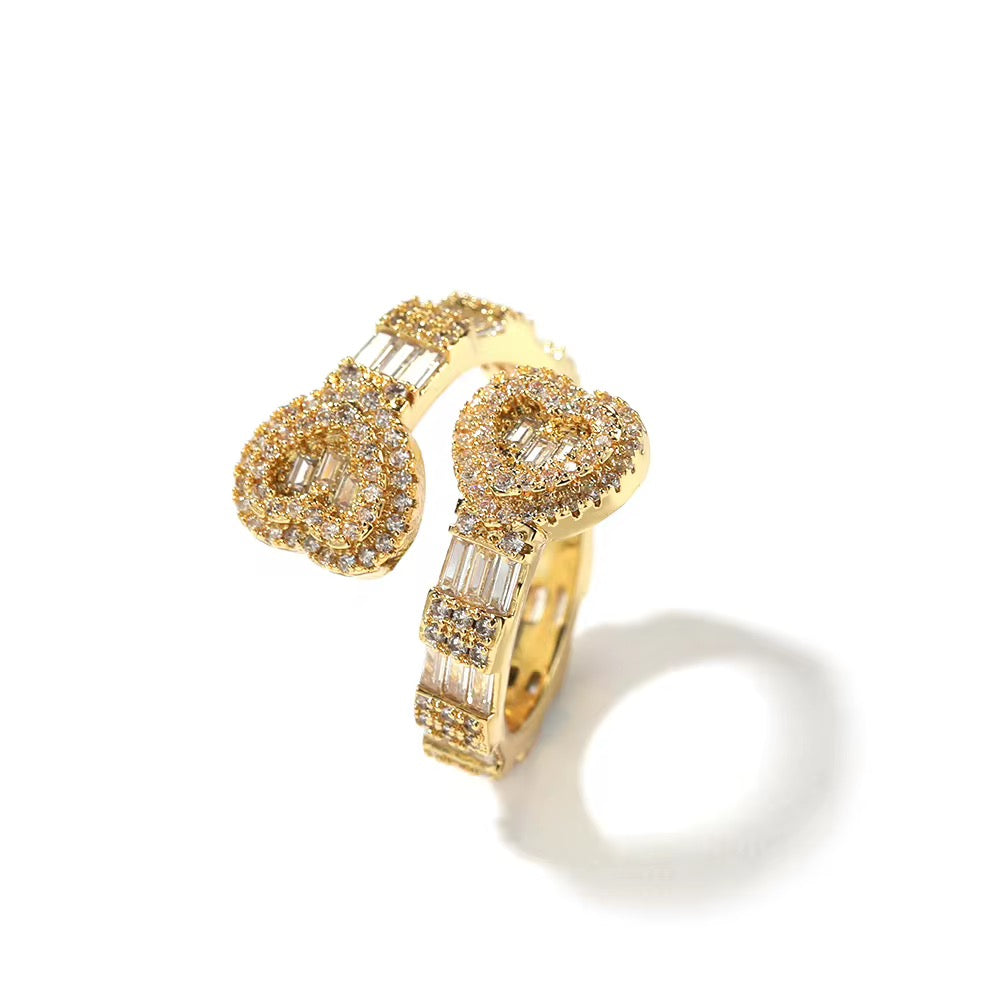 Heart Baguette Ring