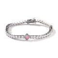 Pink Clover Tennis Bracelet